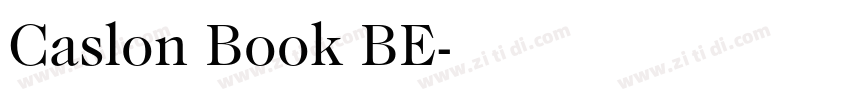 Caslon Book BE字体转换